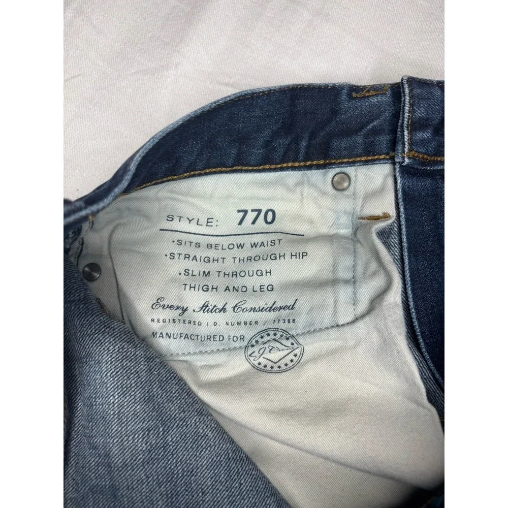 J.Crew 770 Japanese Kaihara Denim Dark Blue Jeans Men's 32x30 Straight Slim